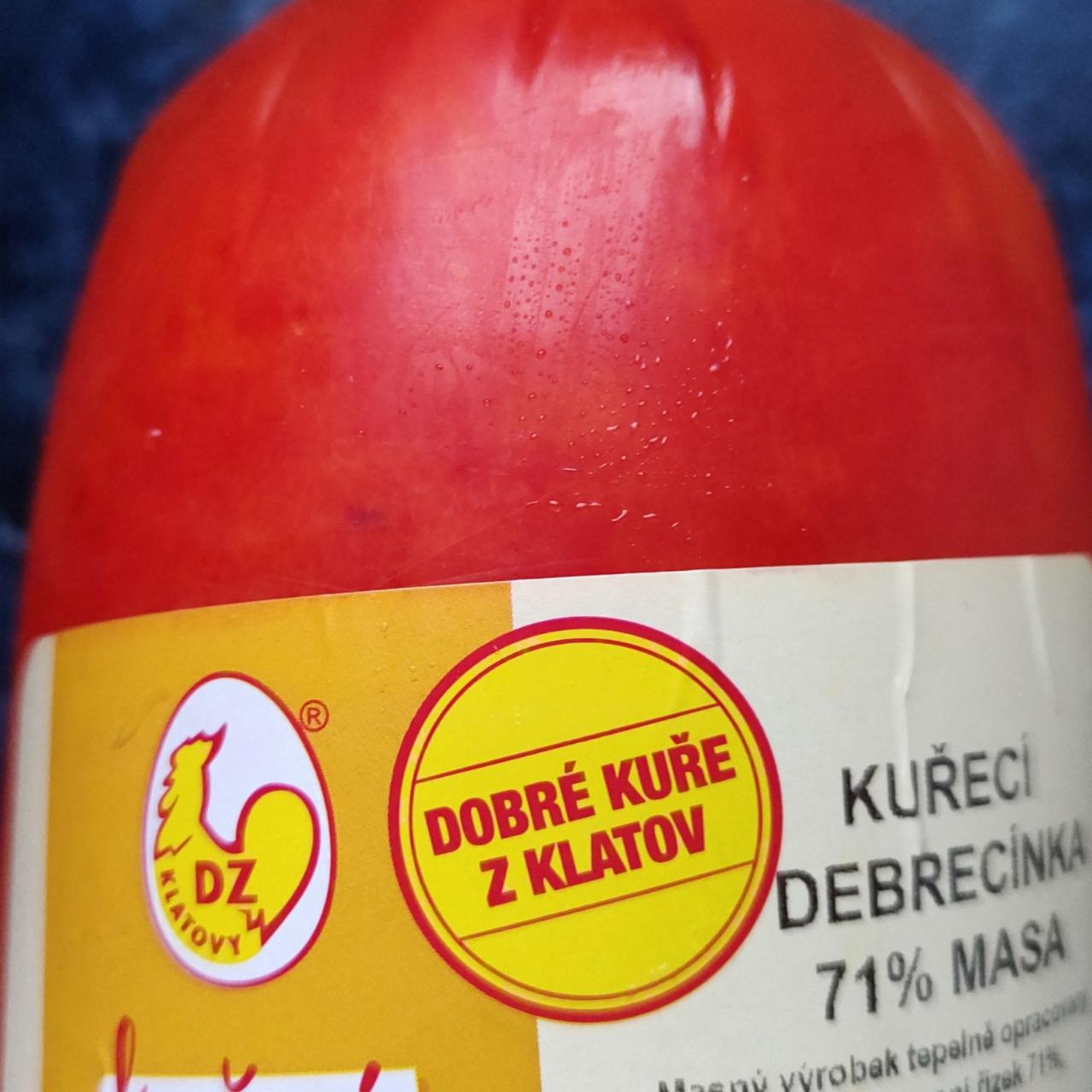 Fotografie - Kuřecí debrecínka 71% masa DZ Klatovy