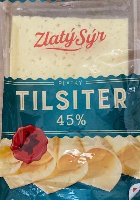Fotografie - Tilsiter 45% plátky Zlatý sýr