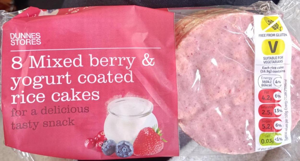 Fotografie - 8 Mixed Berry & Yogurt Coated Rice Cakes Dunnes Stores