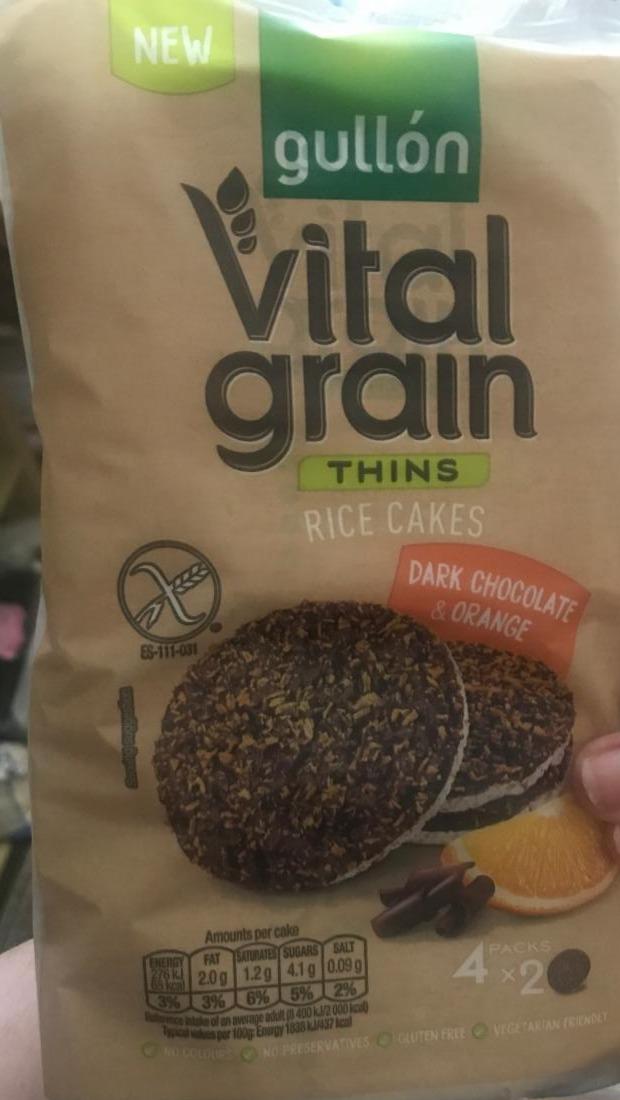 Fotografie - Vita grain Thins Dark Chocolate & Orange Rice Cakes Gullón