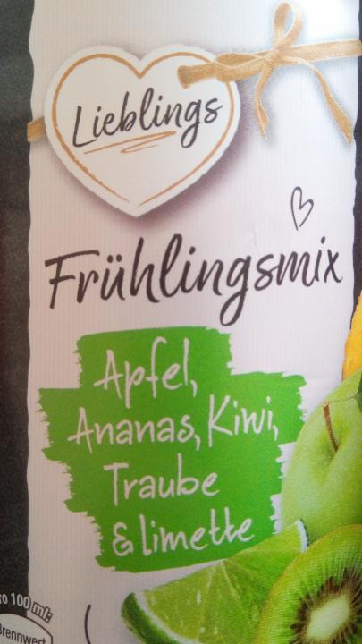 Fotografie - Frühlingsmix Apfel, Ananas, Kiwi, Traube & Limette Lieblings