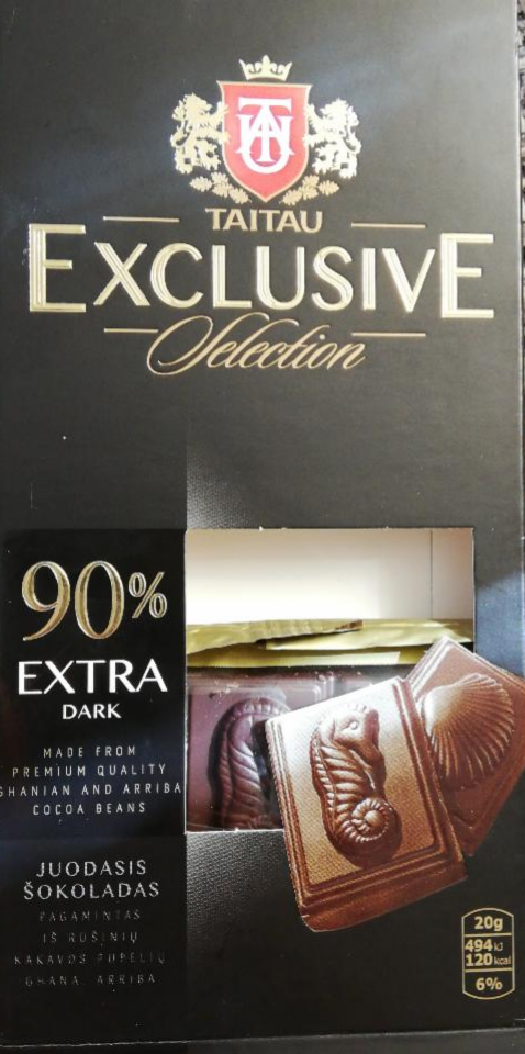 Fotografie - Exclusive selection 90% dark chocolate TAITAU