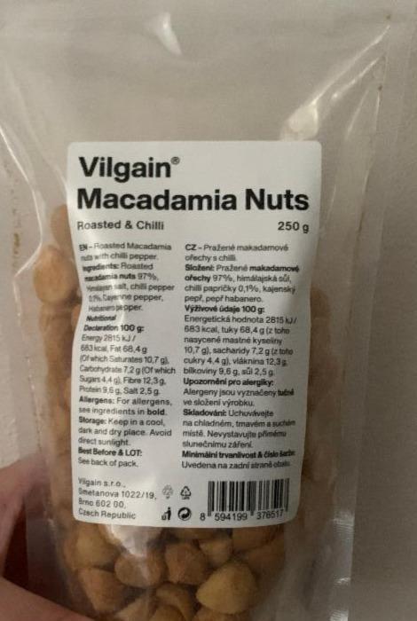 Fotografie - Macadamia Nuts Roasted & Chilli Vilgain