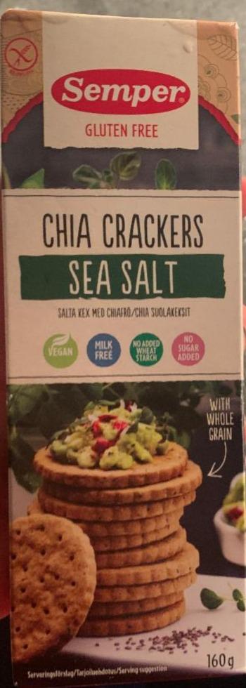 Fotografie - Chia Crackers Sea Salt gluten free Semper