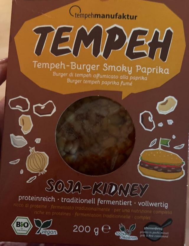 Fotografie - Tempeh Burger smokey paprika Soja-Kidney Tempehmanufaktur