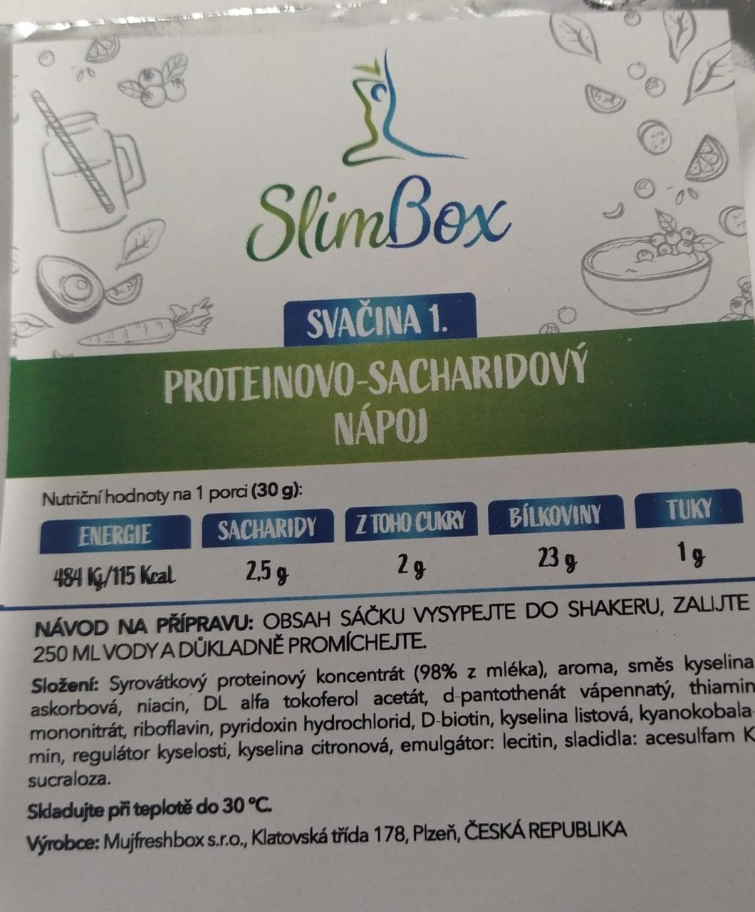 Fotografie - Proteinovo-sacharidový napoj SlimBox