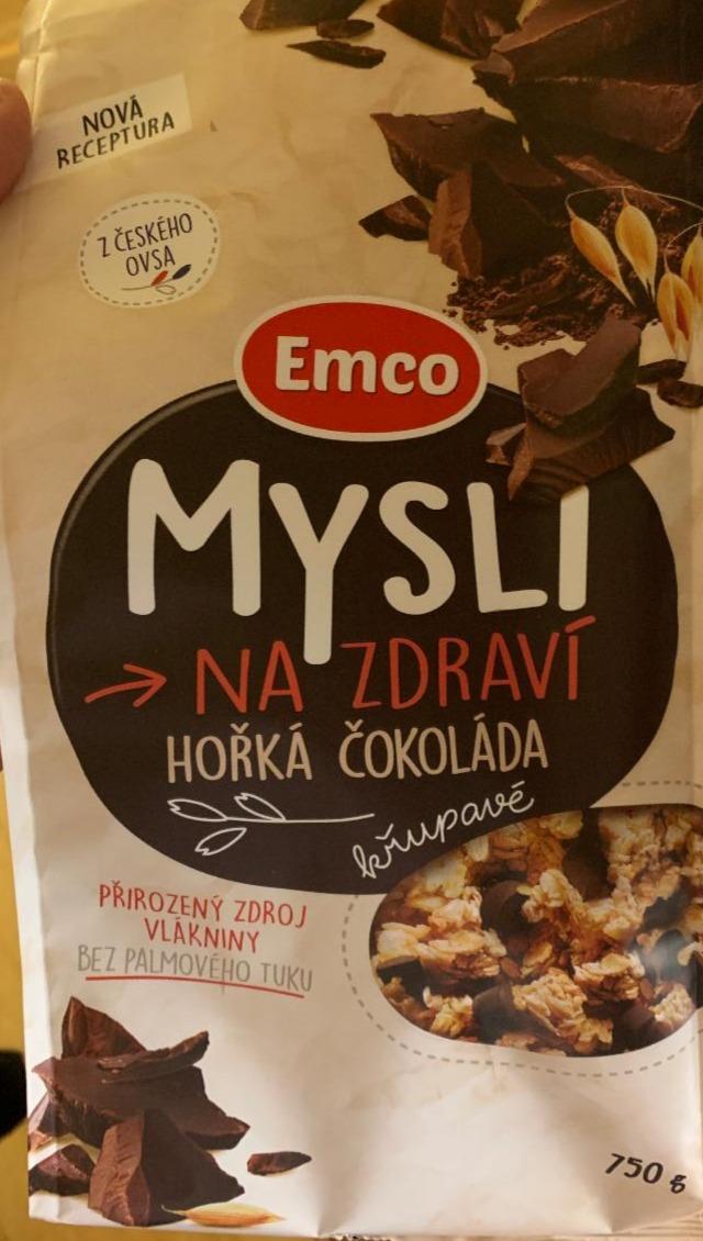 Fotografie - Mysli na zdraví křupavé Hořká čokoláda Emco