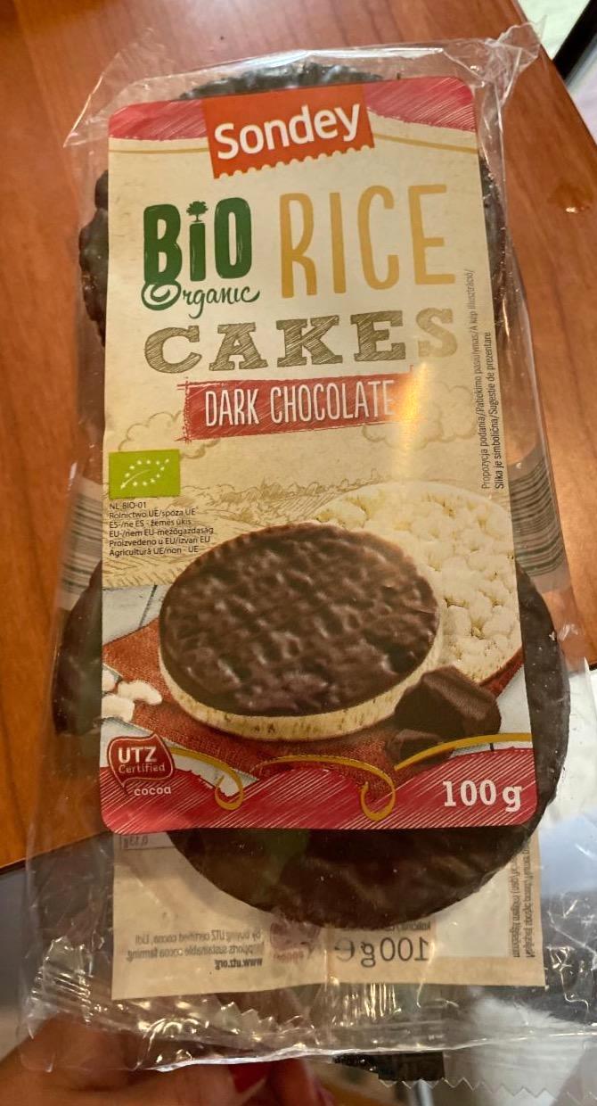 Fotografie - Bio Organic Rice Cakes Dark Chocolate Sondey