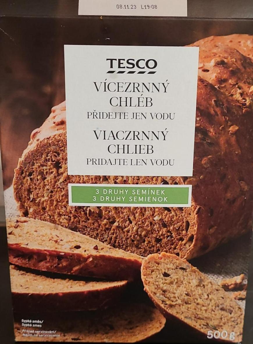 Fotografie - Vícezrnný chléb 3 druhy semínek Tesco