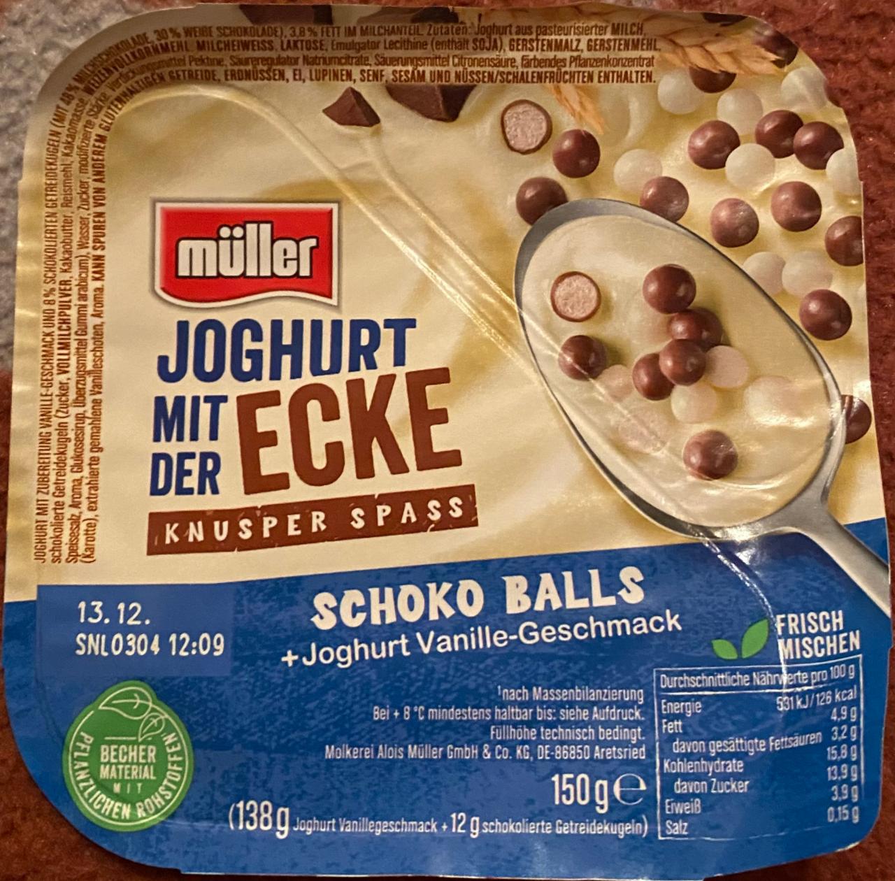 Fotografie - Joghurt mit der Ecke Müller