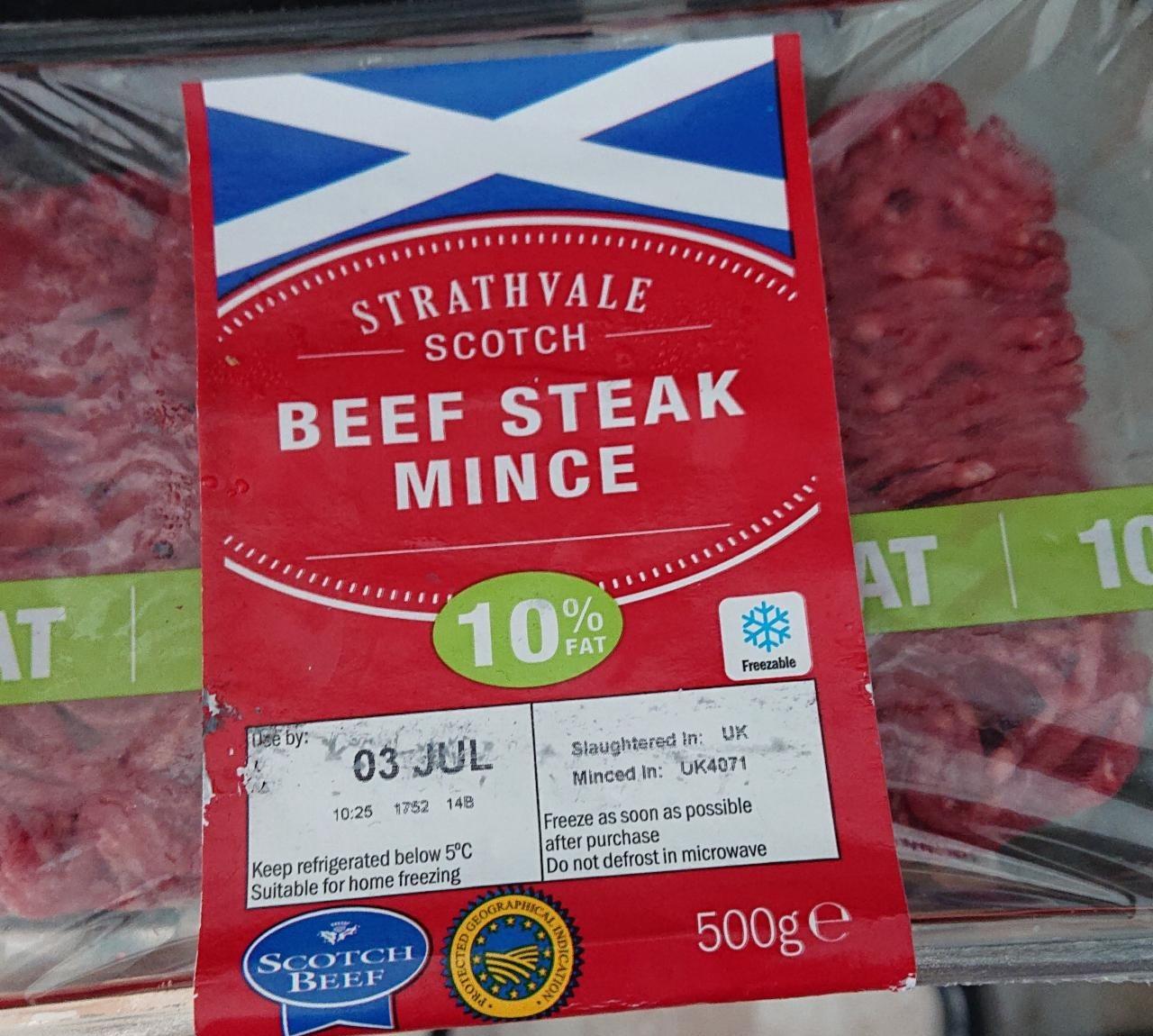 Fotografie - Beef steak mince 10% fat Strathvale Scotch