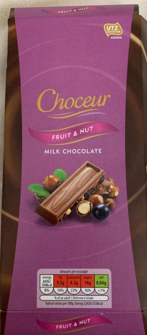 Fotografie - Choceur fruit&nut milk chocolate