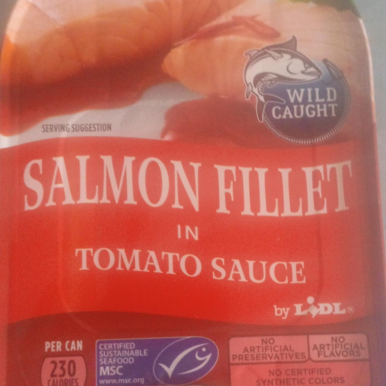 Fotografie - Salmon fillet in tomato sauce Wild Caught