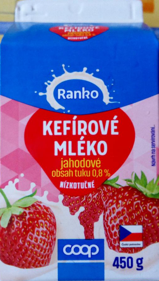 Fotografie - Kefírové mléko jahodové nízkotučné Ranko