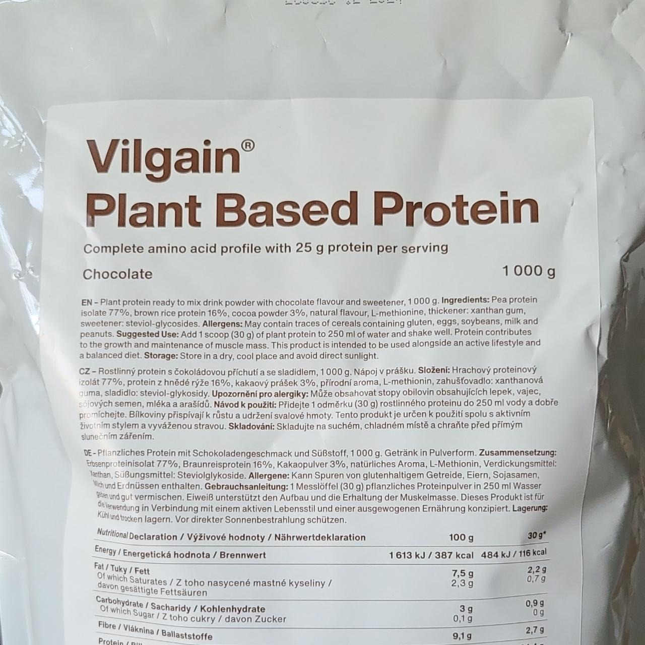 Fotografie - Plant Based Protein Chocolate Vilgain
