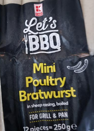 Fotografie - Let's bbq mini poultry bratwurst K-Classic Kaufland
