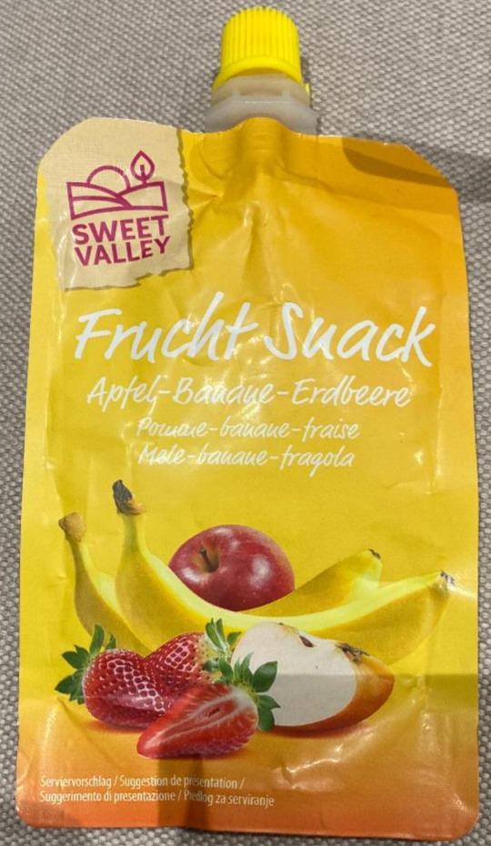 Fotografie - Frucht Snack Apfel-Banane-Erdbeere Sweet valley