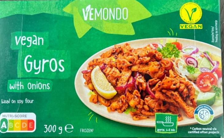 Vegan gyros with onions kJ hodnoty a Vemondo - nutriční kalorie
