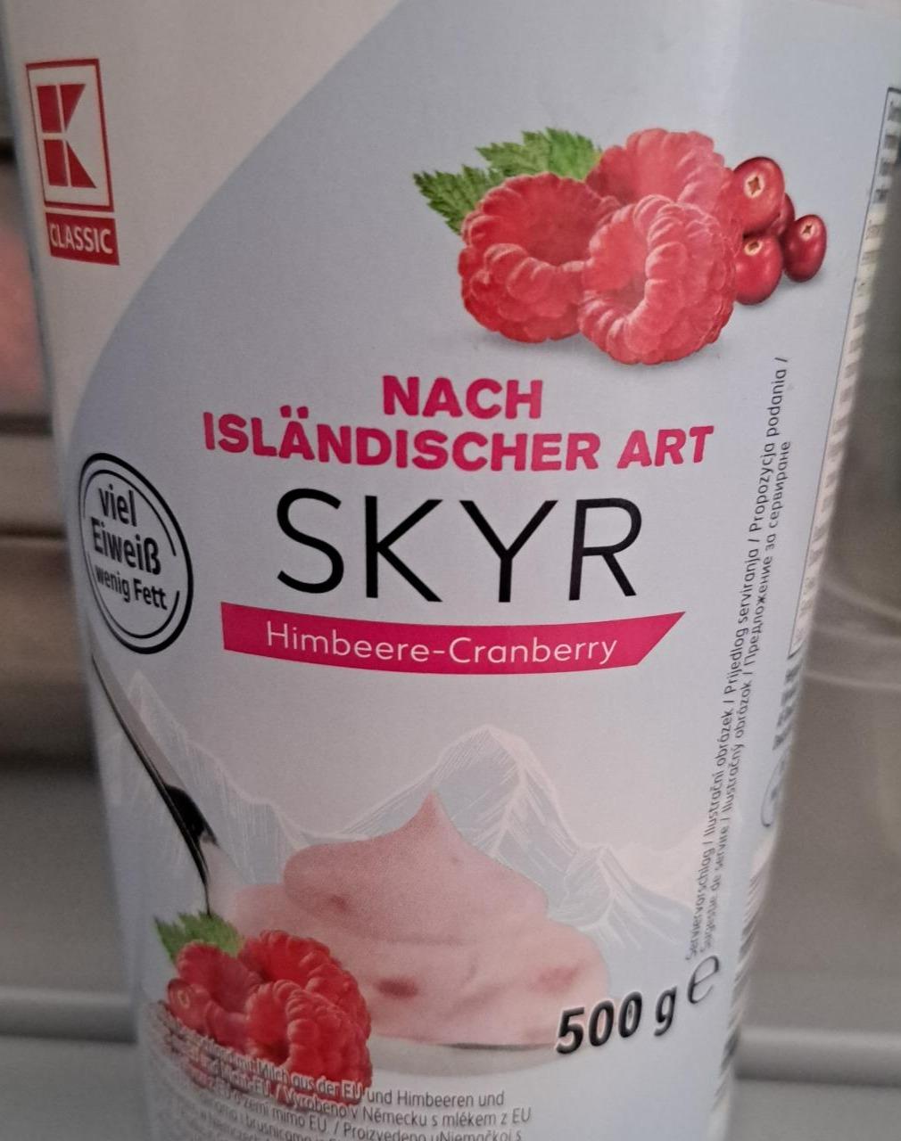 Fotografie - Skyr nach isländischer art Himbeere-Cranberry K-Classic
