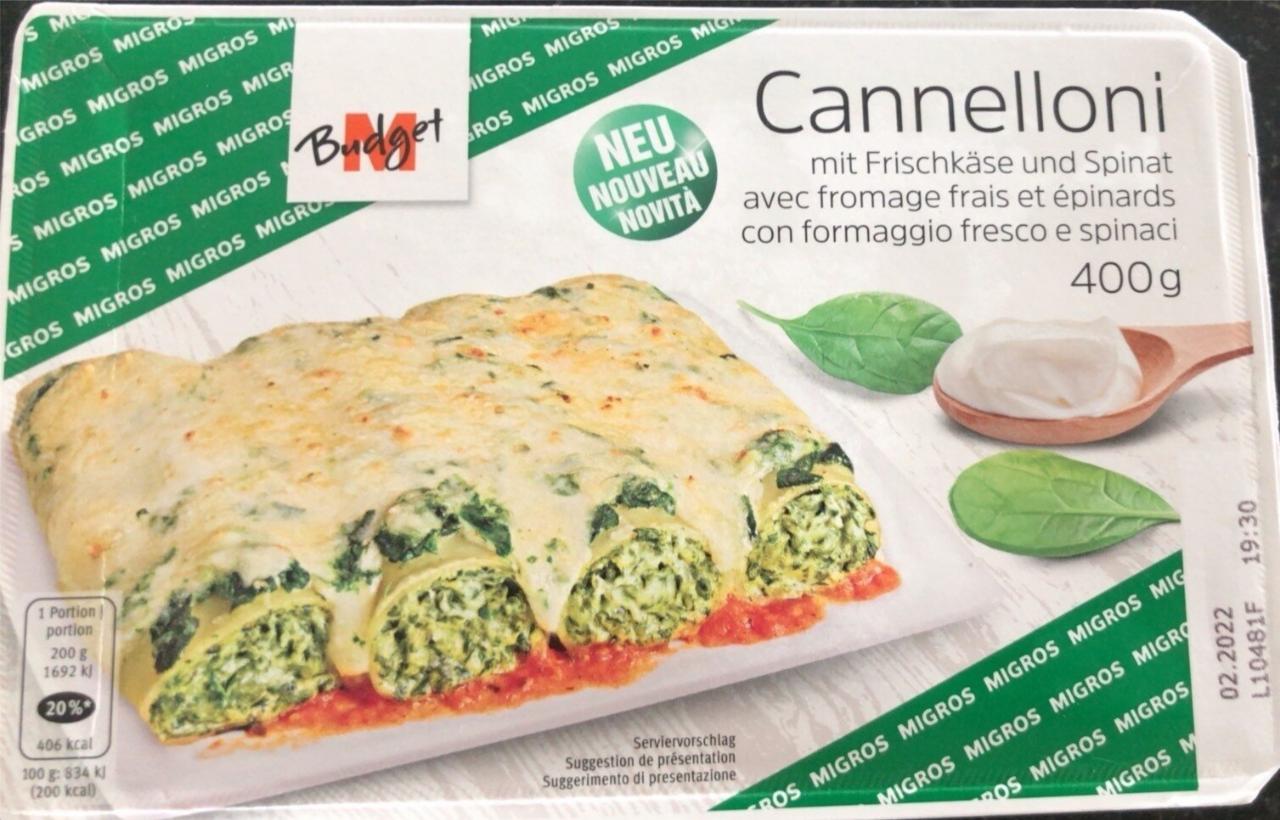 Fotografie - Cannelloni mit Frischkäse und Spinat M-Budget
