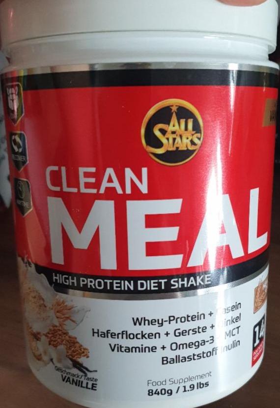 Fotografie - Clean Meal High Protein Diet Shake vanille All Stars