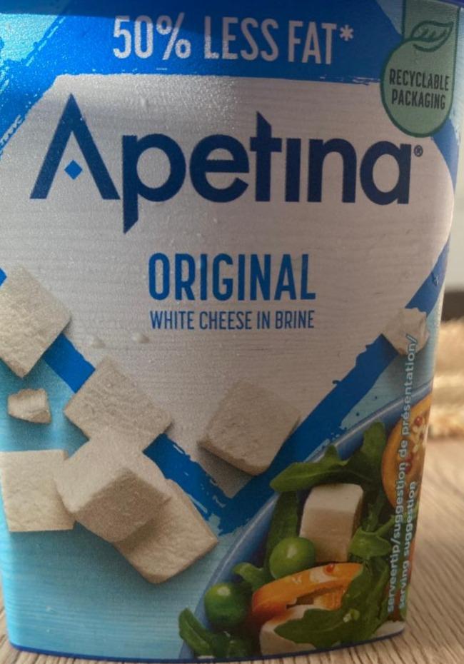 Fotografie - Original white cheese in brine 50% less fat Apetina