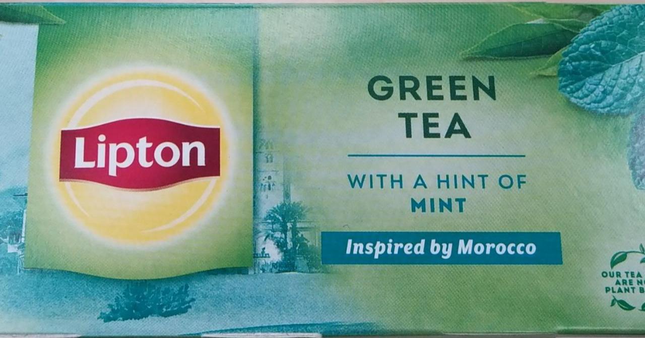 Fotografie - Green tea with a hint of mint Lipton
