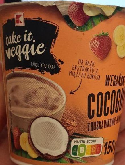Fotografie - Wegański cocogurt truskawkowo – bananowy Take it veggie