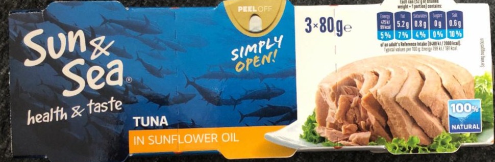 Fotografie - Tuna in sunflower oil (tuňák ve slunečnicovém oleji) Sun & Sea