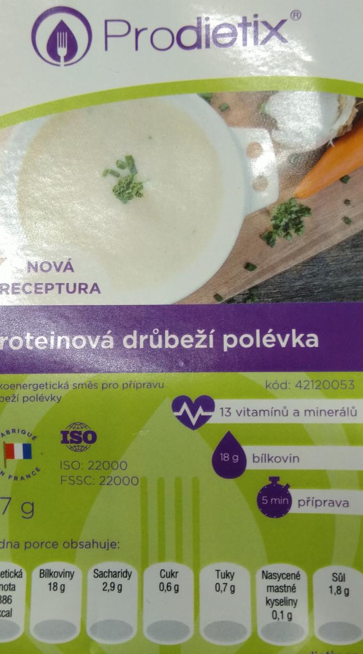 Fotografie - Proteinová drůbeží polévka nová receptura Prodietix