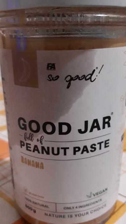 Fotografie - FA So good! Good jar full of peanut paste Banana