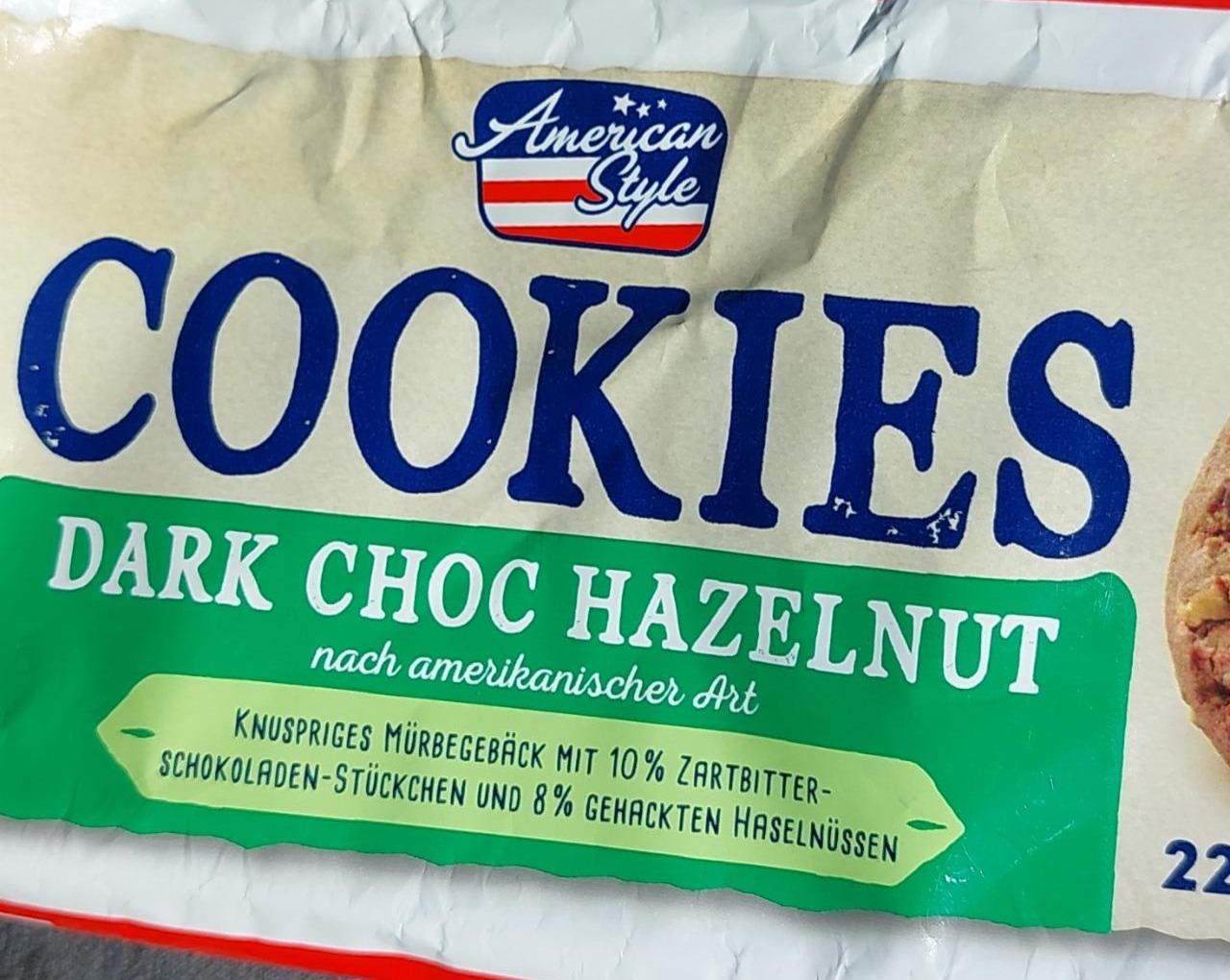 Fotografie - Cookies dark choc hazelnut American Style