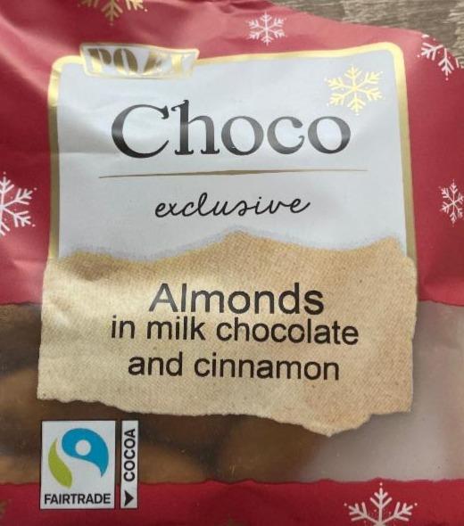 Fotografie - Choco exclusive Almonds in milk chocolate and cinnamon Poex