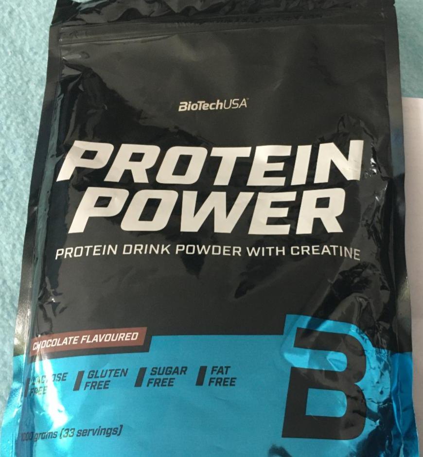 Fotografie - Protein Power Protein drink Chocolate BioTechUSA