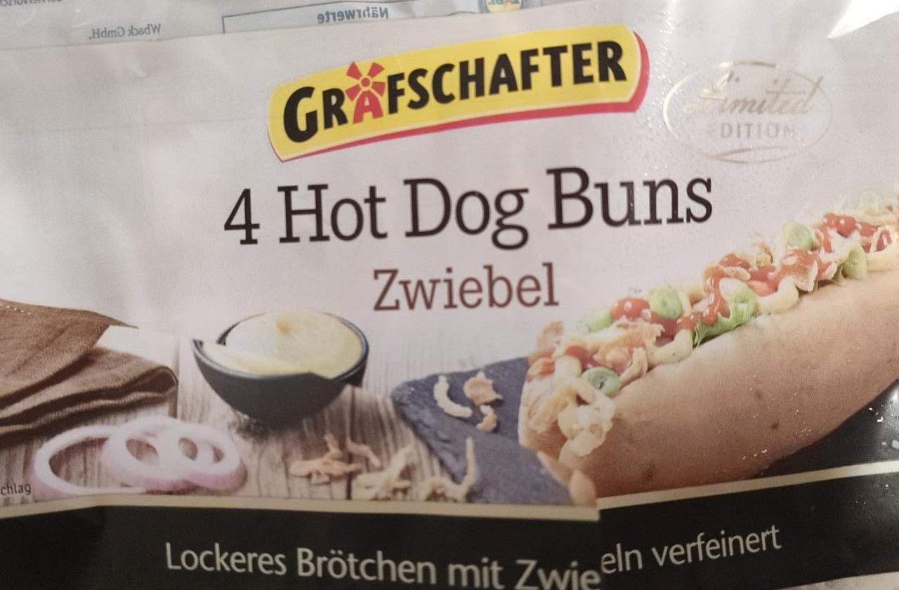 Fotografie - 4 Hot Dog Buns zwiebel Grafschafter
