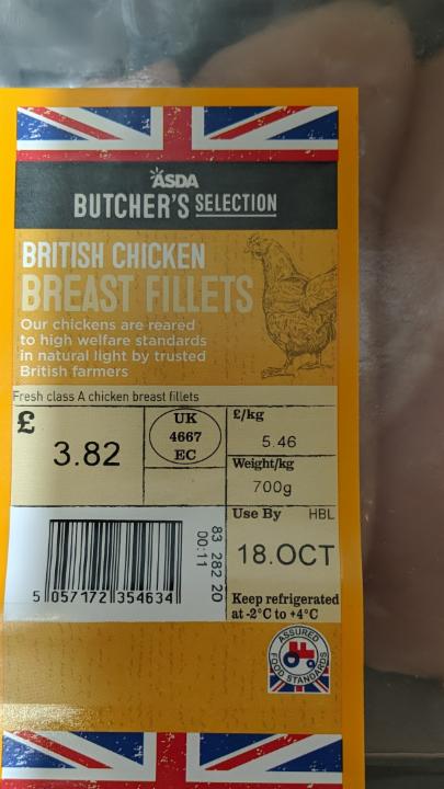 Fotografie - Butcher's Selection Chicken Breast Fillets Asda