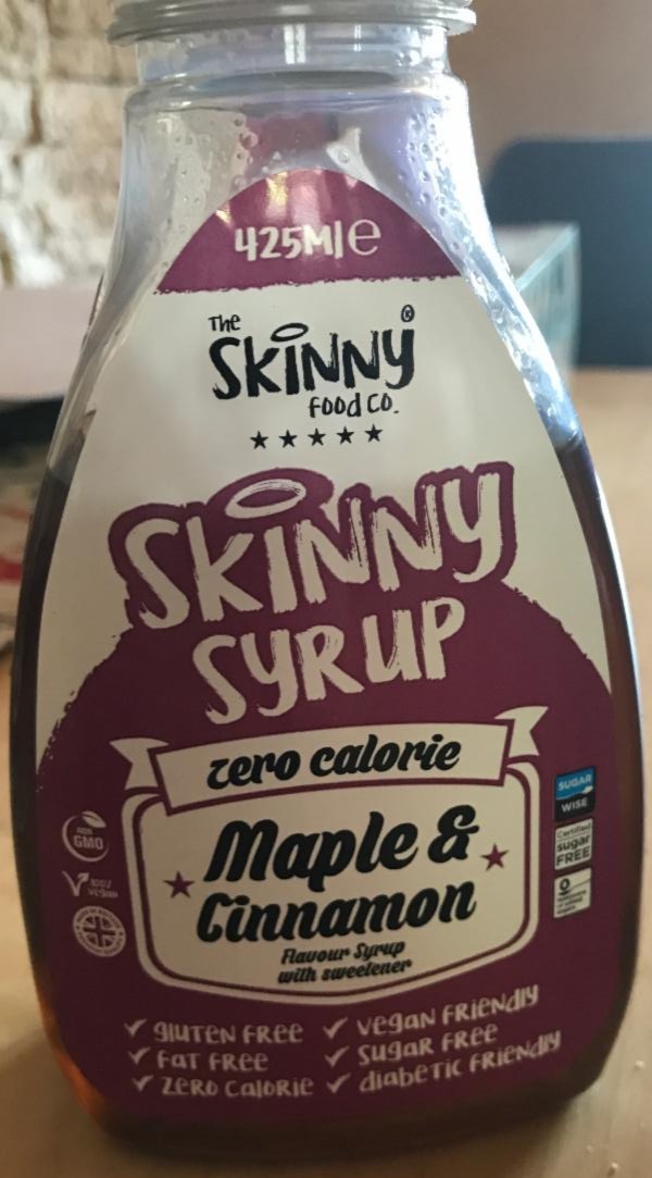 Fotografie - Syrup zero calorie Maple & Cinnamon Skinny Food Co.