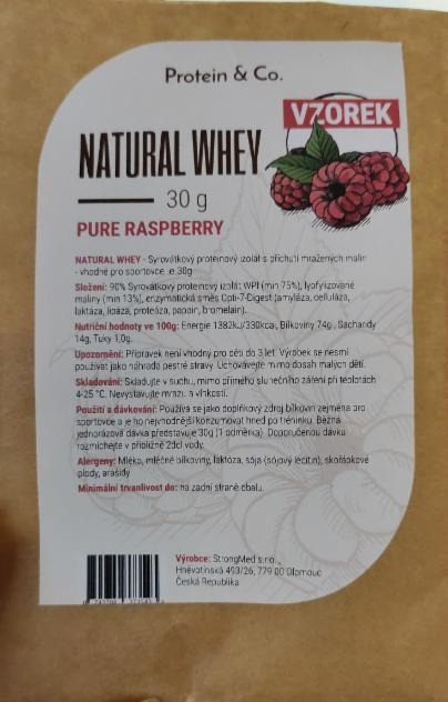 Fotografie - Natural Whey Pure Raspberry Protein & Co.