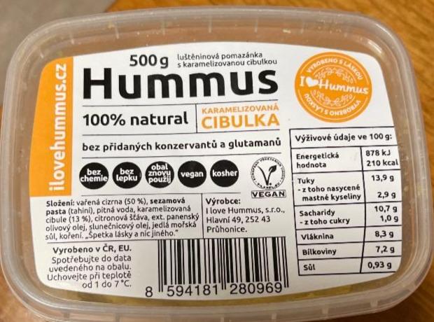 Fotografie - I love Hummus s karamelizovanou cibulkou, 100% natural