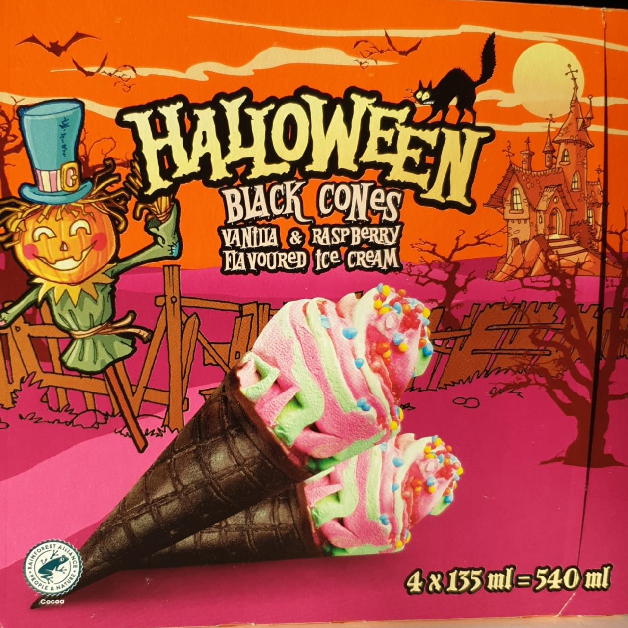 Fotografie - Black Cones Vanilla & Raspberry Ice Cream Halloween