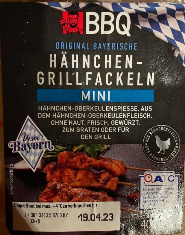 Fotografie - BBQ Hähnchen Grillfackeln mini Unser Bayern