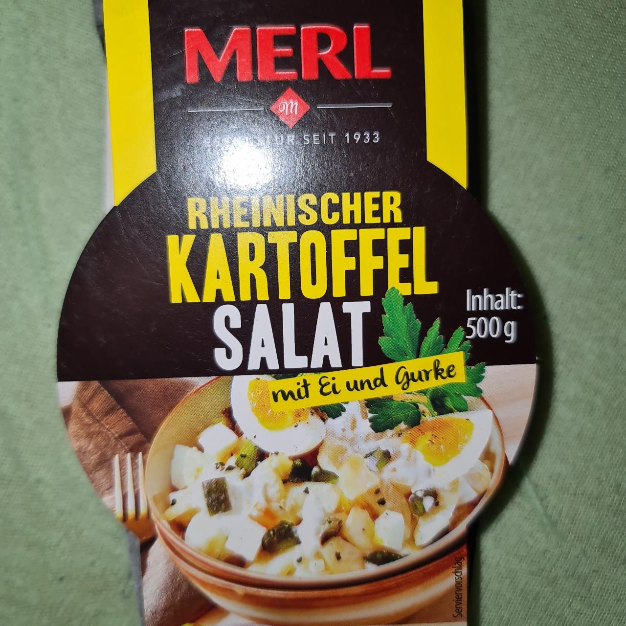 Fotografie - Rheinischer Kartoffel Salát mít ei und Gurke Merl