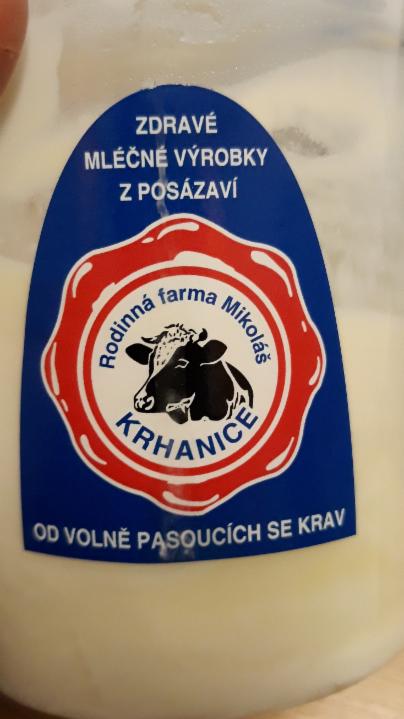 Fotografie - Zakysaná smetana farmářská 18% Rodinná farma Mikoláš Krhanice
