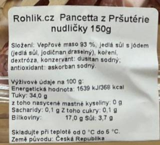 Fotografie - Pancetta z Pršutérie nudličky Rohlik.cz