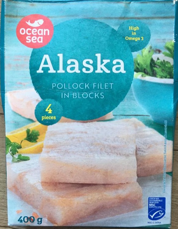 Fotografie - Alaska Pollock Filet in Blocks Ocean Sea