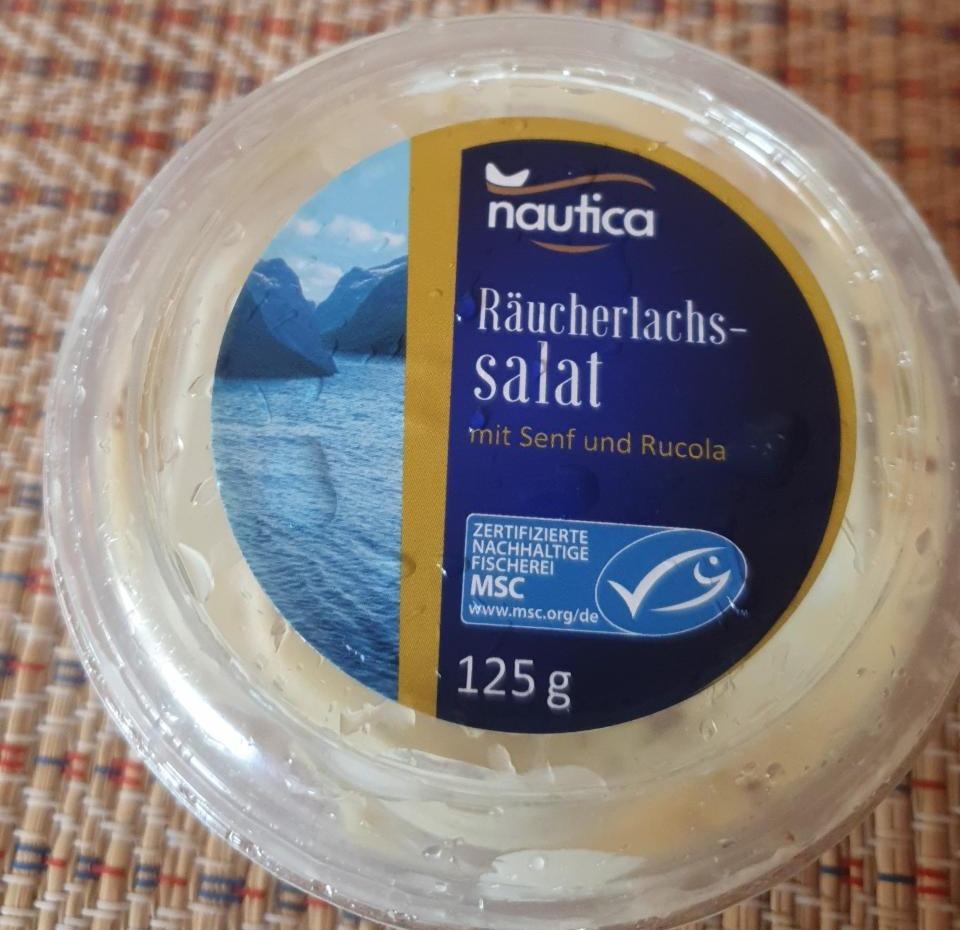 Fotografie - Räucherlachs-salat mit Senf und Rucola Nautica