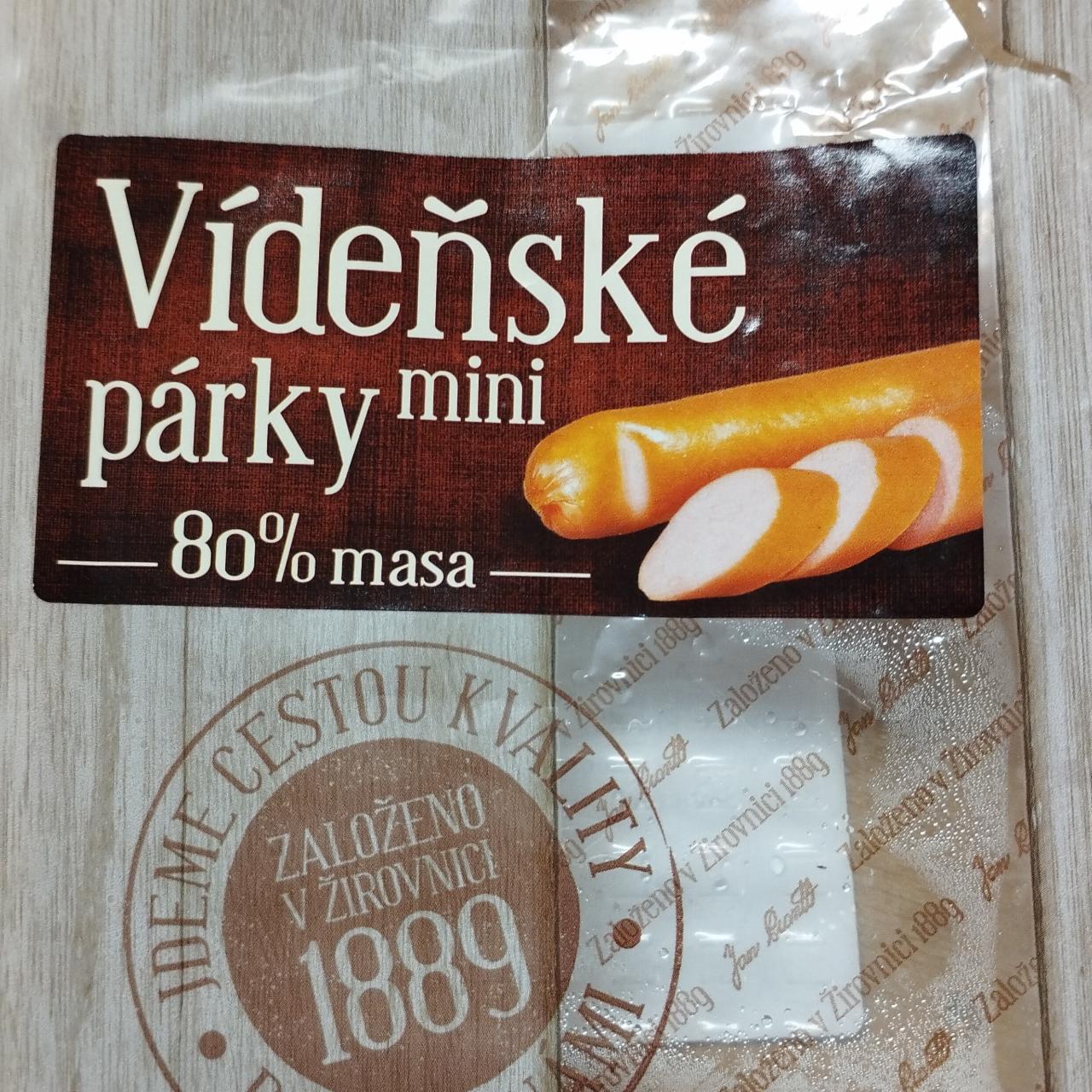 Fotografie - Vídeňské mini párky 80% masa Prantl