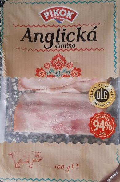 Fotografie - Anglická slanina 94% vepřový bok Pikok
