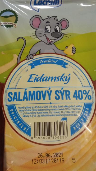 Fotografie - Eidamský salámový sýr 40% Lacrum