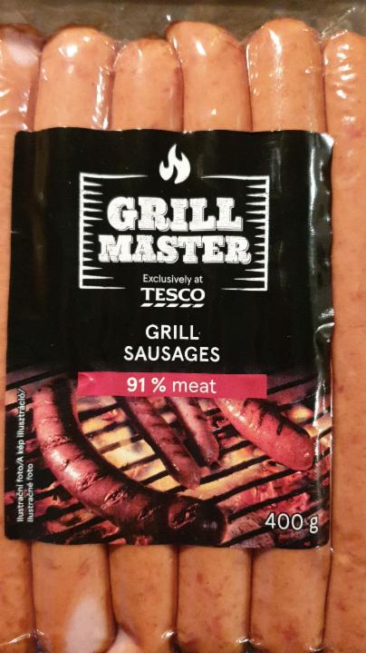 Fotografie - Grill Master Grill Sausages 91% meat Tesco